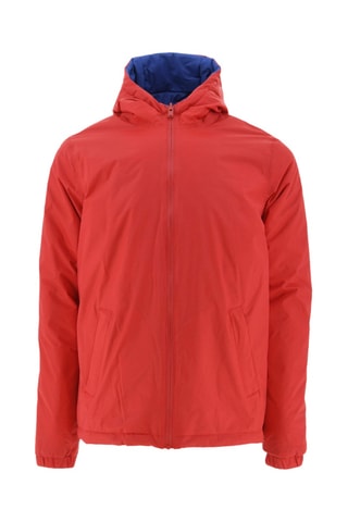Doudoune Ultralight réversible à capuche Vigo - Rouge feu et denim foncé
