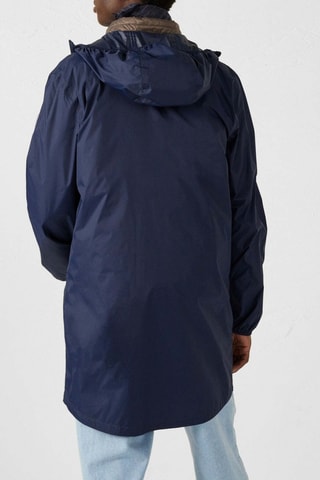Imperméable long à capuche Oban - Bleu marine