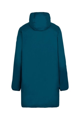 Imperméable long à capuche Oban - Bleu métallique