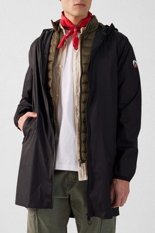 Imperméable long à capuche Oban - Noir