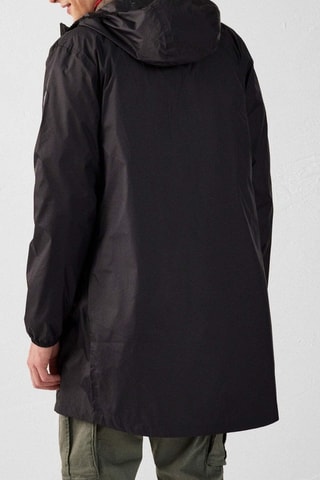 Imperméable long à capuche Oban - Noir