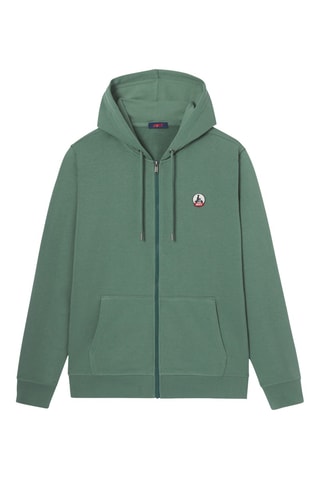 Sweat à capuche en coton biologique Mexico 2.0 - Vert céladon