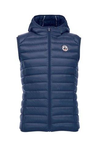 Doudoune à capuche sans manches Pat - Bleu jean