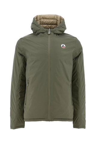Doudoune réversible à capuche Bergen - Army et beige