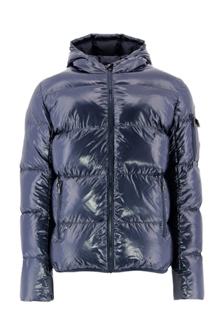 Doudoune à capuche Grand Froid Java Laquee - Bleu marine