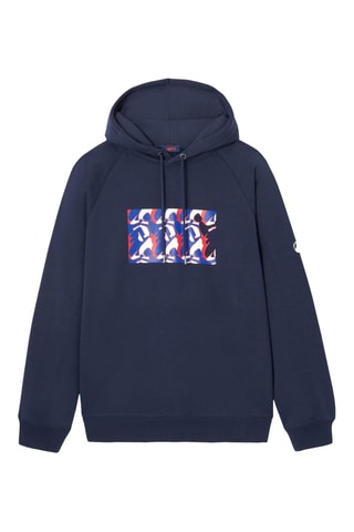Sweat en coton biologique Bispo Bispo Monogram - Bleu marine