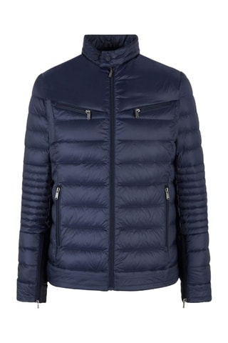 Doudoune coupe motard David - Bleu marine