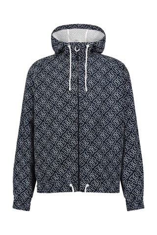 Coupe-vent léger à capuche Storm Monogram - Bleu marine