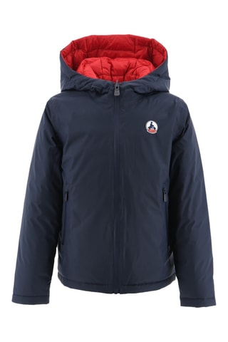 Doudoune réversible à capuche Zurich - Bleu marine et rouge