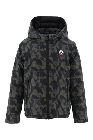 Doudoune réversible à capuche Zurich Camo - Imprimé militaire / Noir