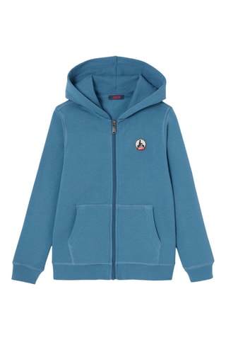 Sweat à capuche en coton biologique Tijuana - Bleu jean