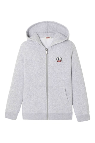 Sweat à capuche en coton biologique Tijuana - Gris chiné