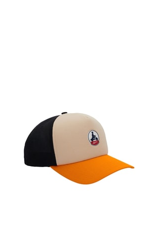 Casquette enfant bicolore à filet Wind - Mandarine, argile et noir