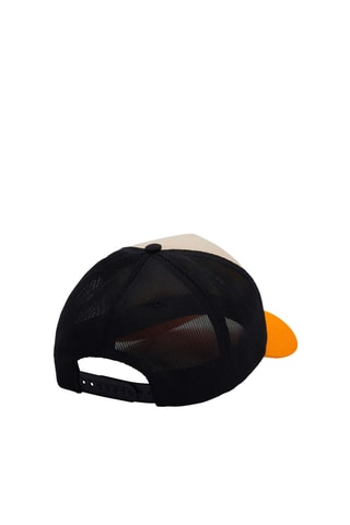 Casquette enfant bicolore à filet Wind - Mandarine, argile et noir