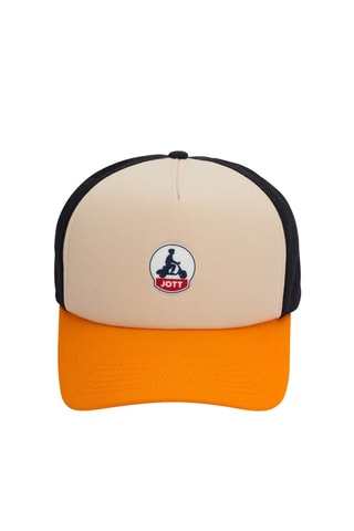 Casquette enfant bicolore à filet Wind - Mandarine, argile et noir