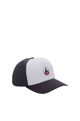 Casquette bicolore à filet Sail - Bleu marine et blanc