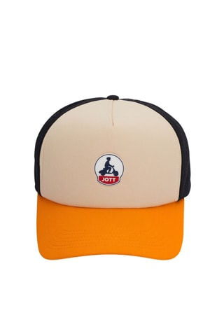 Casquette bicolore à filet Sail - Mandarine, argile et noir