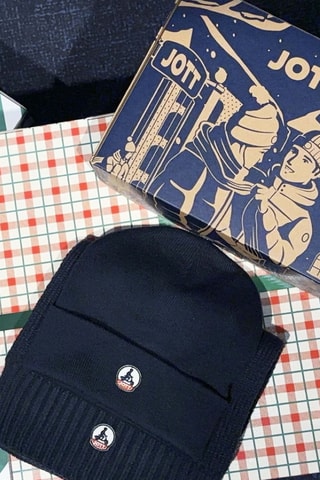 Ensemble bonnet et écharpe Snow - Bleu marine