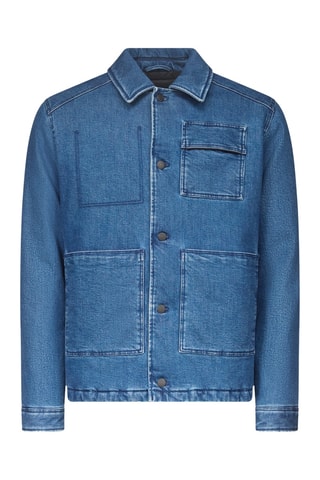 Doudoune surchemise en denim Jott x Denham Travail Worker - Jeans Foncé