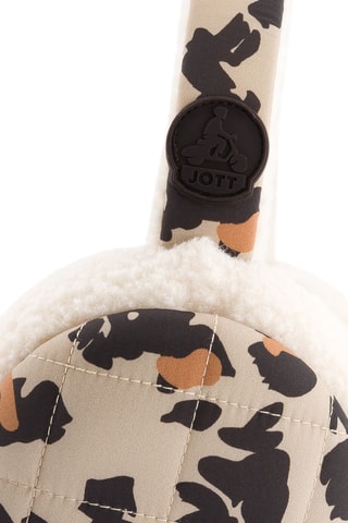 Cache-oreilles imprimé Fuzzy Print - Léopard beige
