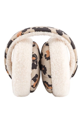 Cache-oreilles imprimé Fuzzy Print - Léopard beige