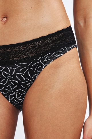 3 bragas Les Cotons Bio - Negro y blanco