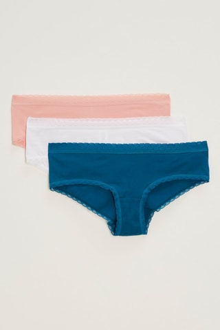 3 shortis - Rosa y blanco