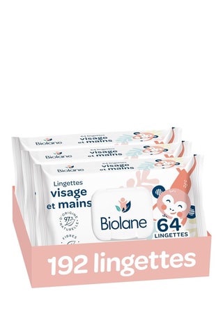 	3 x 64 lingettes visage et mains 