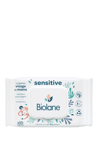 6 x 55 lingettes visage et mains Sensitive