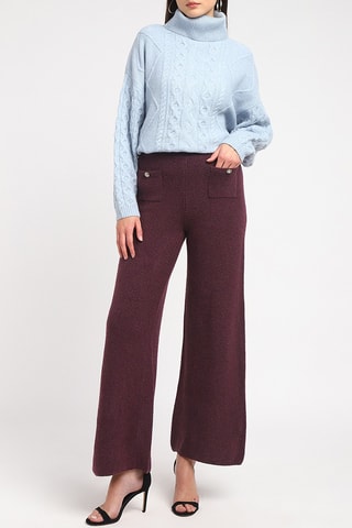 Pantalon wide legs - Bordeaux