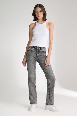 Jean straight - Gris chiné