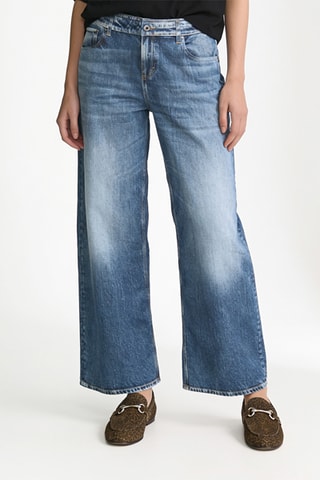 Jean baggy taille basse - Bleu