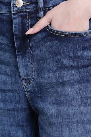 Jean droit taille haute - Bleu foncé