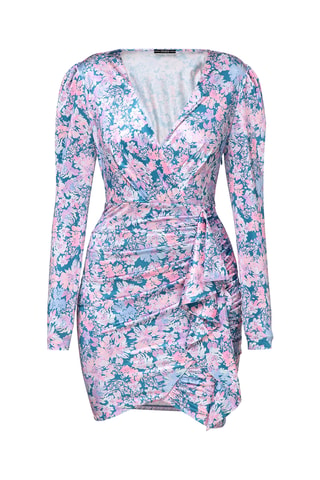 Robe portefeuille - Rose et bleu canard