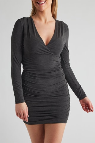 Robe drapée - Anthracite