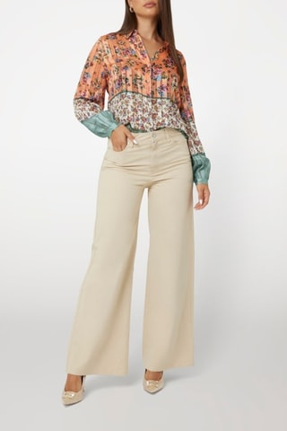 Chemisier Danielle - Orange et blanc