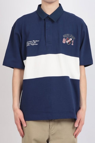 Polo - Bleu marine et blanc