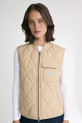 Doudoune sans manches - Beige