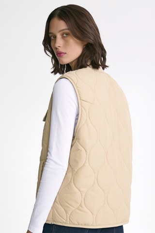 Doudoune sans manches - Beige