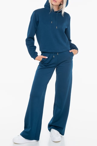 Sweat à capuche - Bleu pétrole