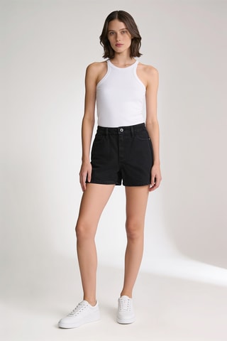 Short en jean - Noir