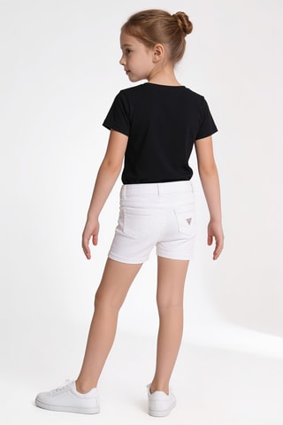 Short en jean - Blanc