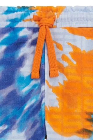 Short de bain tie and dye - Ciel et jaune
