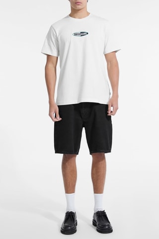 Bermuda regular en jean - Noir