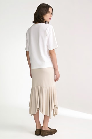 Jupe midi taille haute - Taupe