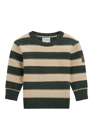 Pull - Vert foncé et écru