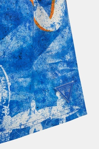 Short de bain - Bleu roi et blanc