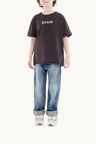 T-shirt en coton biologique - Marron foncé