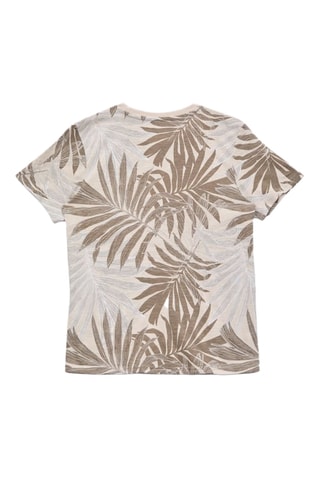 T-shirt - Taupe et écru