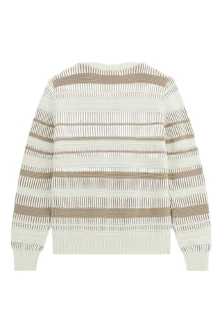 Pull - Ecru et marron clair